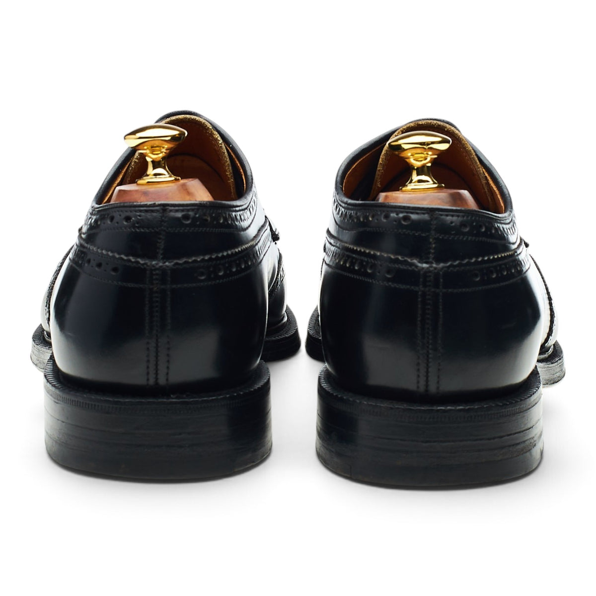'Grafton' Black Leather Derby Brogues UK 11 F