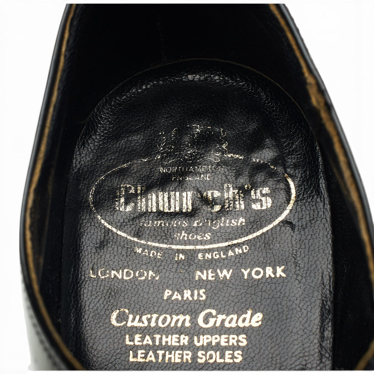 'Sackville' Black Patent Leather Oxford UK 7 F