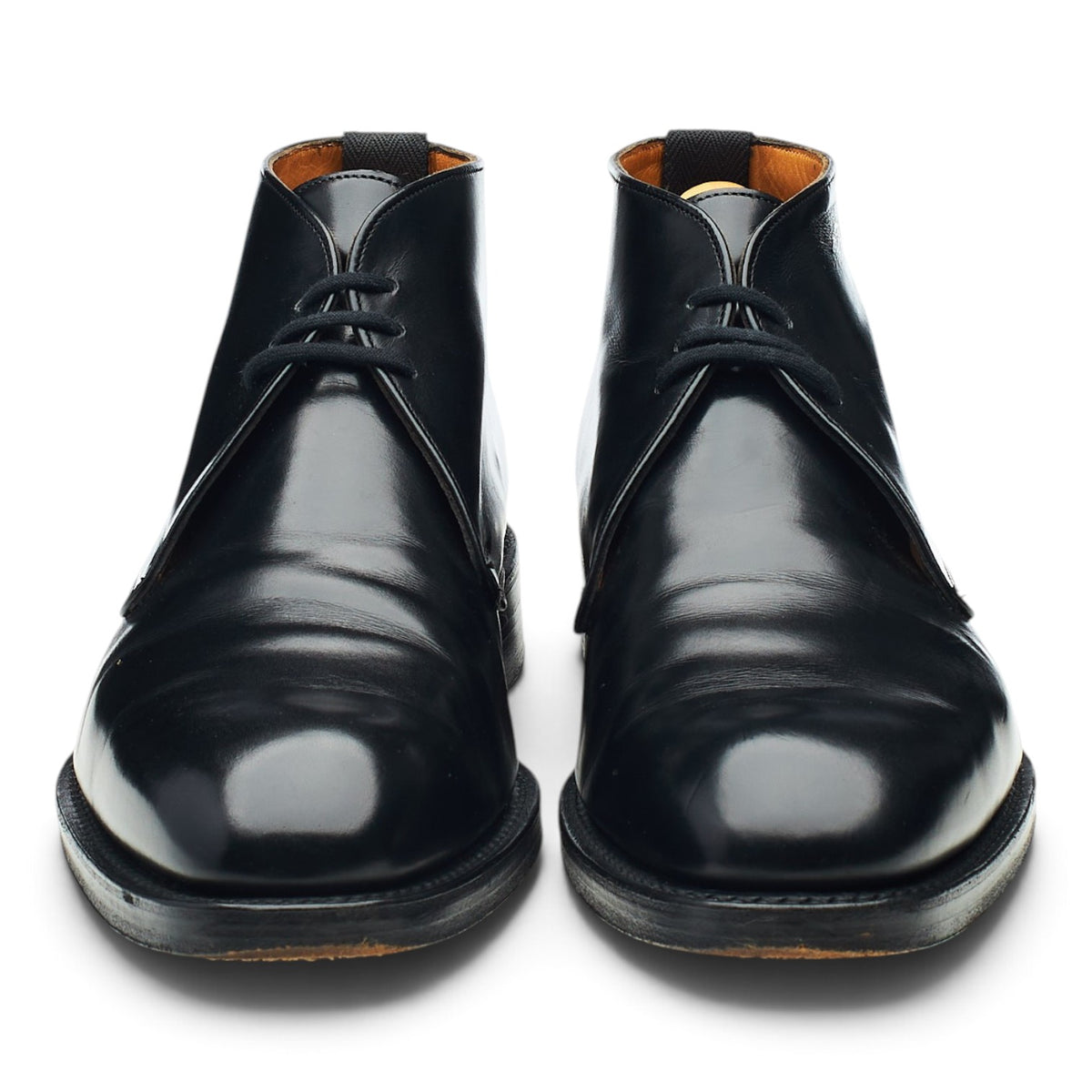 Vintage 'Jackie' Black Leather Chukka Boots UK 8.5 F