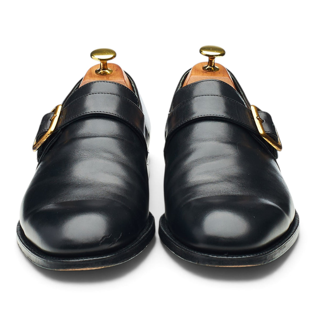 Black Leather Single Monk Strap UK 8.5 F