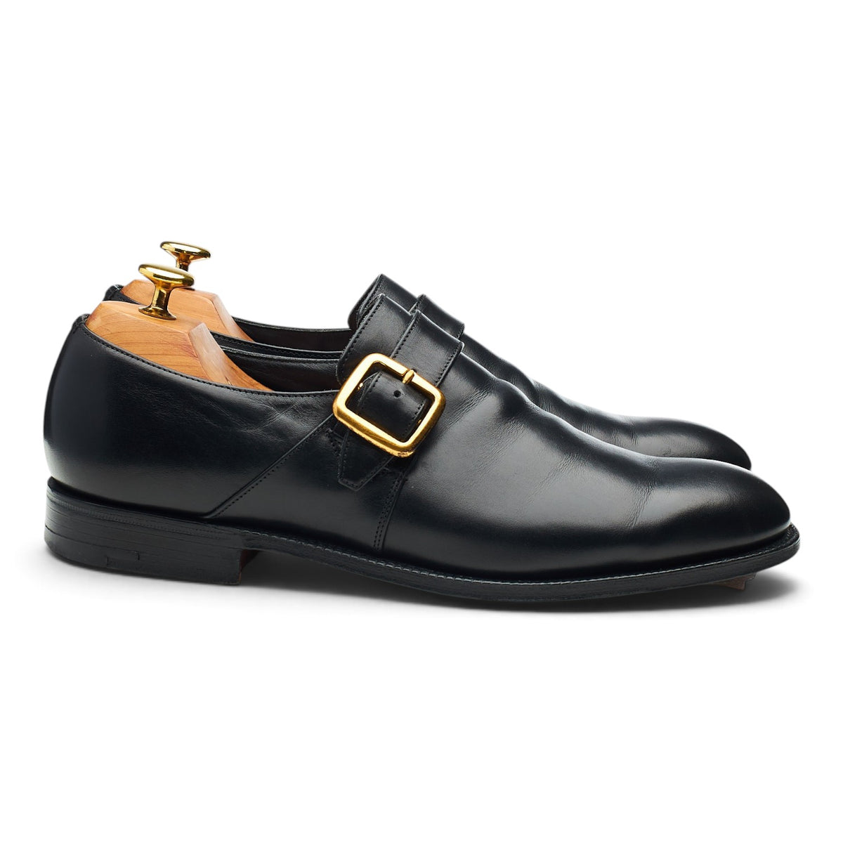 Black Leather Single Monk Strap UK 8.5 F