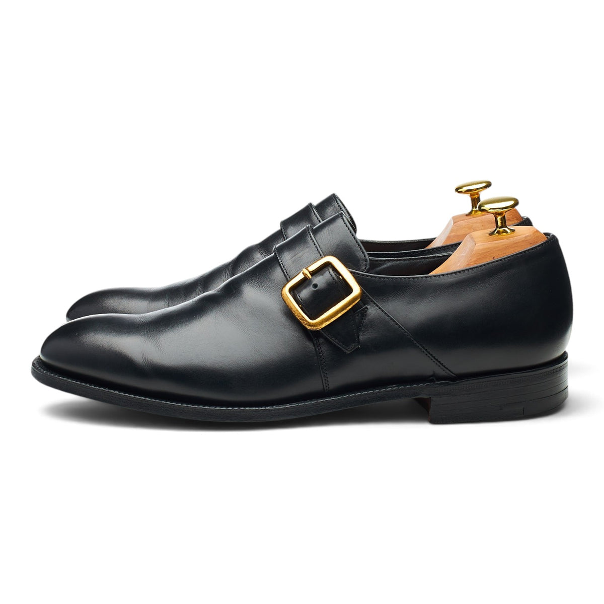 Black Leather Single Monk Strap UK 8.5 F