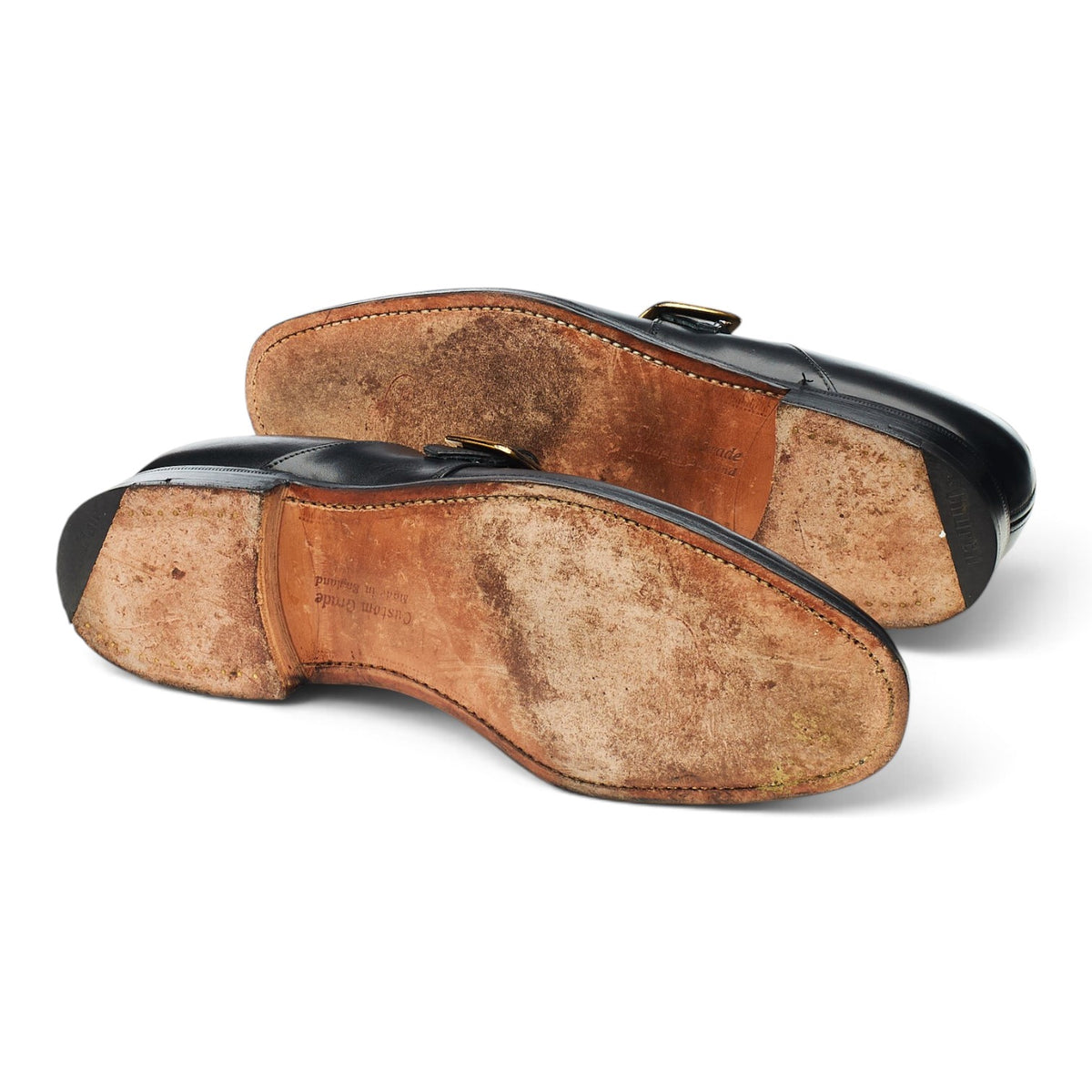 Black Leather Single Monk Strap UK 8.5 F