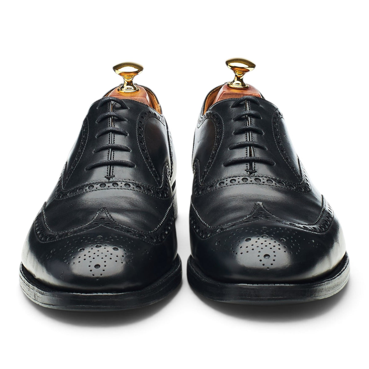 'Chetwynd' Black Leather Oxford Brogues UK 9 F