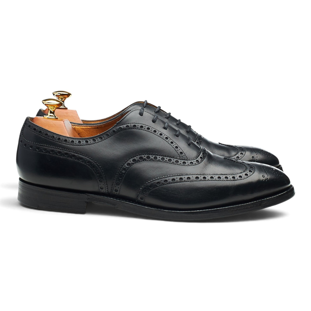 'Chetwynd' Black Leather Oxford Brogues UK 9 F