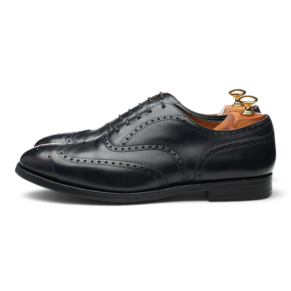'Chetwynd' Black Leather Oxford Brogues UK 9 F
