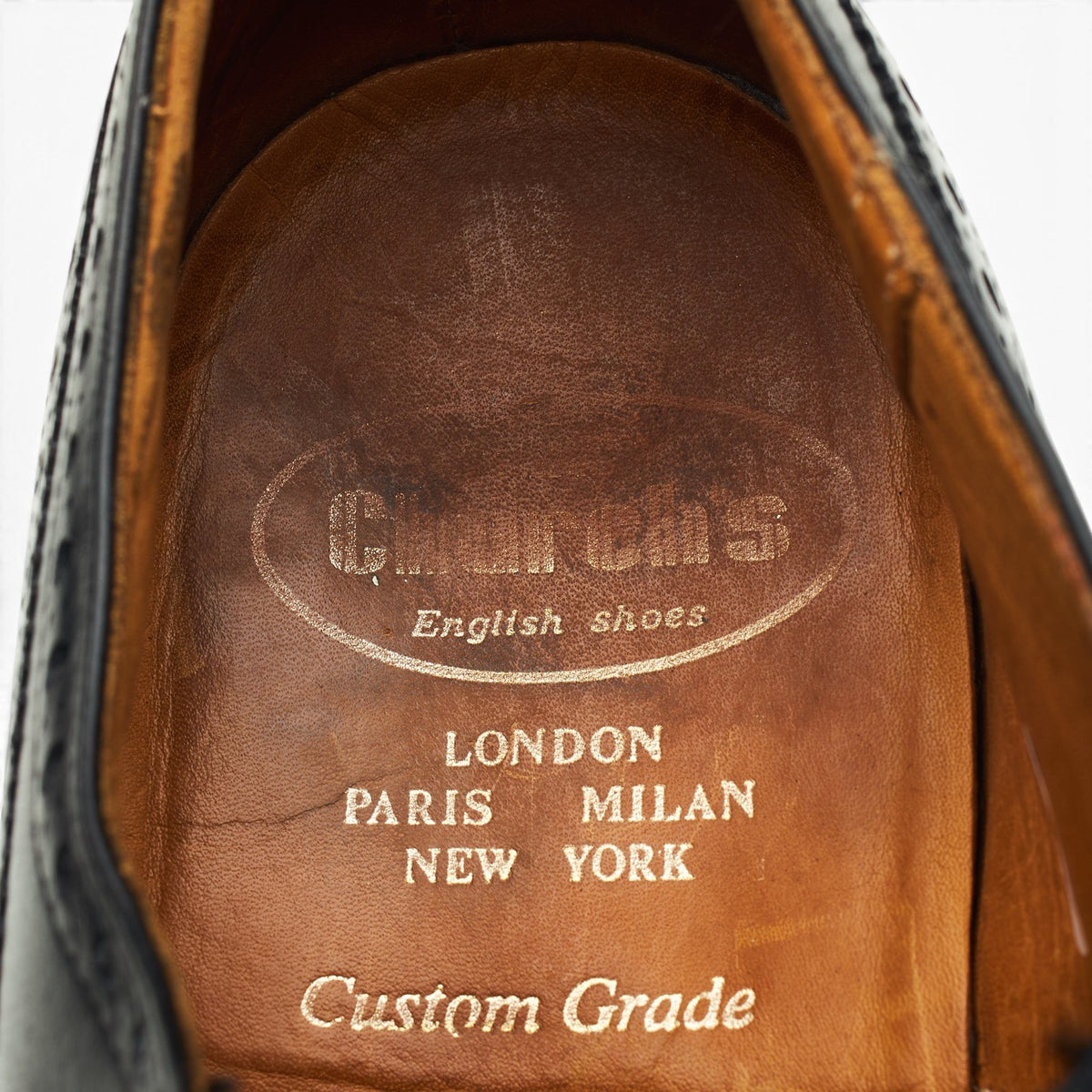 'Chetwynd' Black Leather Oxford Brogues UK 9 F