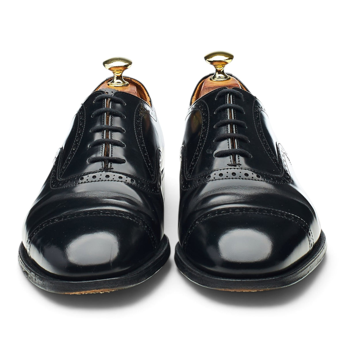 'Legate' Black Leather Oxford Brogues UK 7 H