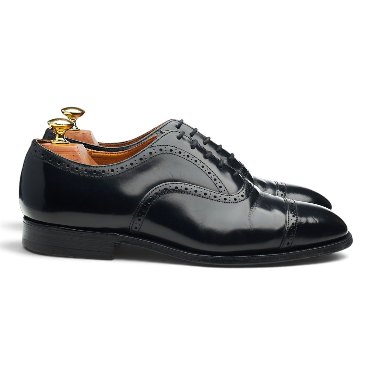 'Legate' Black Leather Oxford Brogues UK 7 H