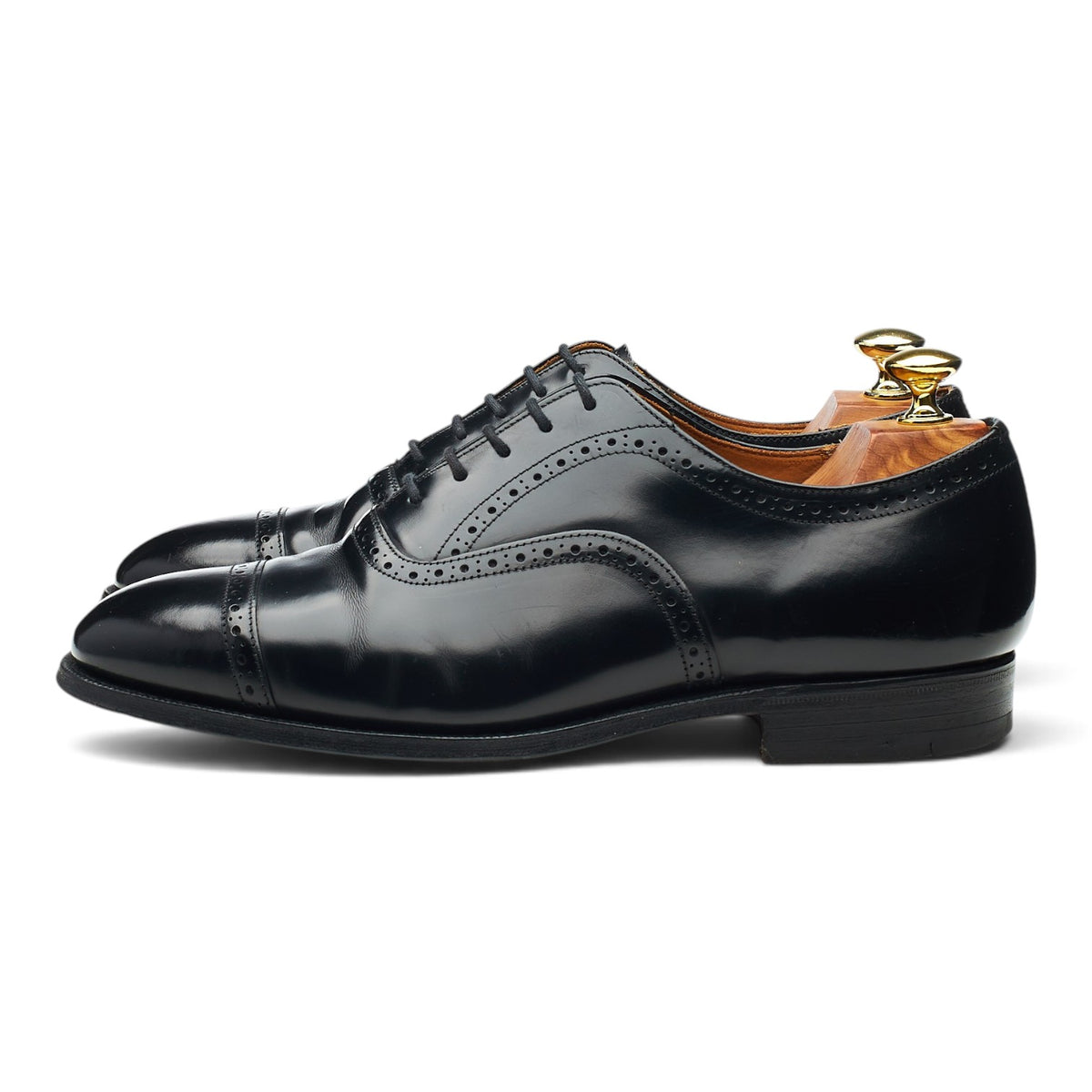'Legate' Black Leather Oxford Brogues UK 7 H