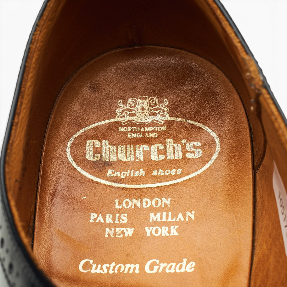 'Legate' Black Leather Oxford Brogues UK 7 H