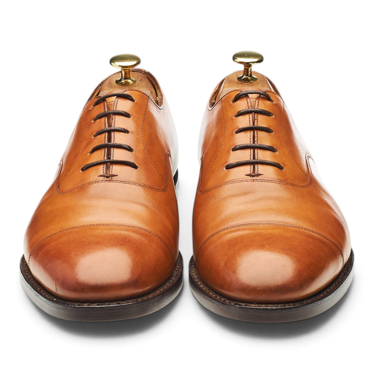 'Canberra' Tan Brown Leather Oxford UK 8 F