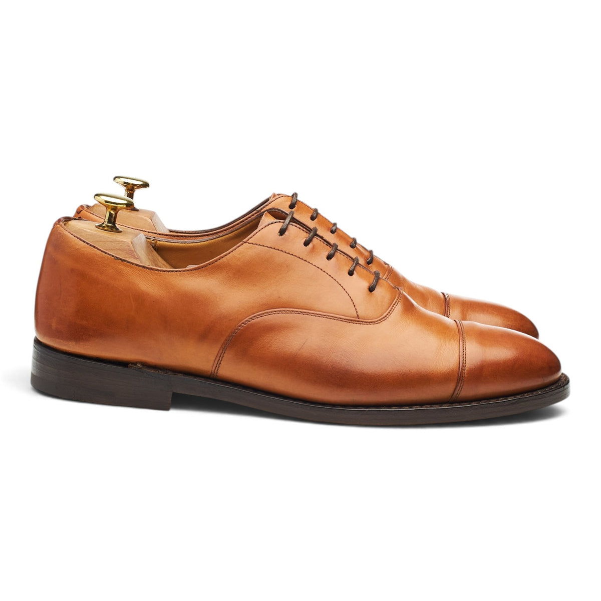 'Canberra' Tan Brown Leather Oxford UK 8 F