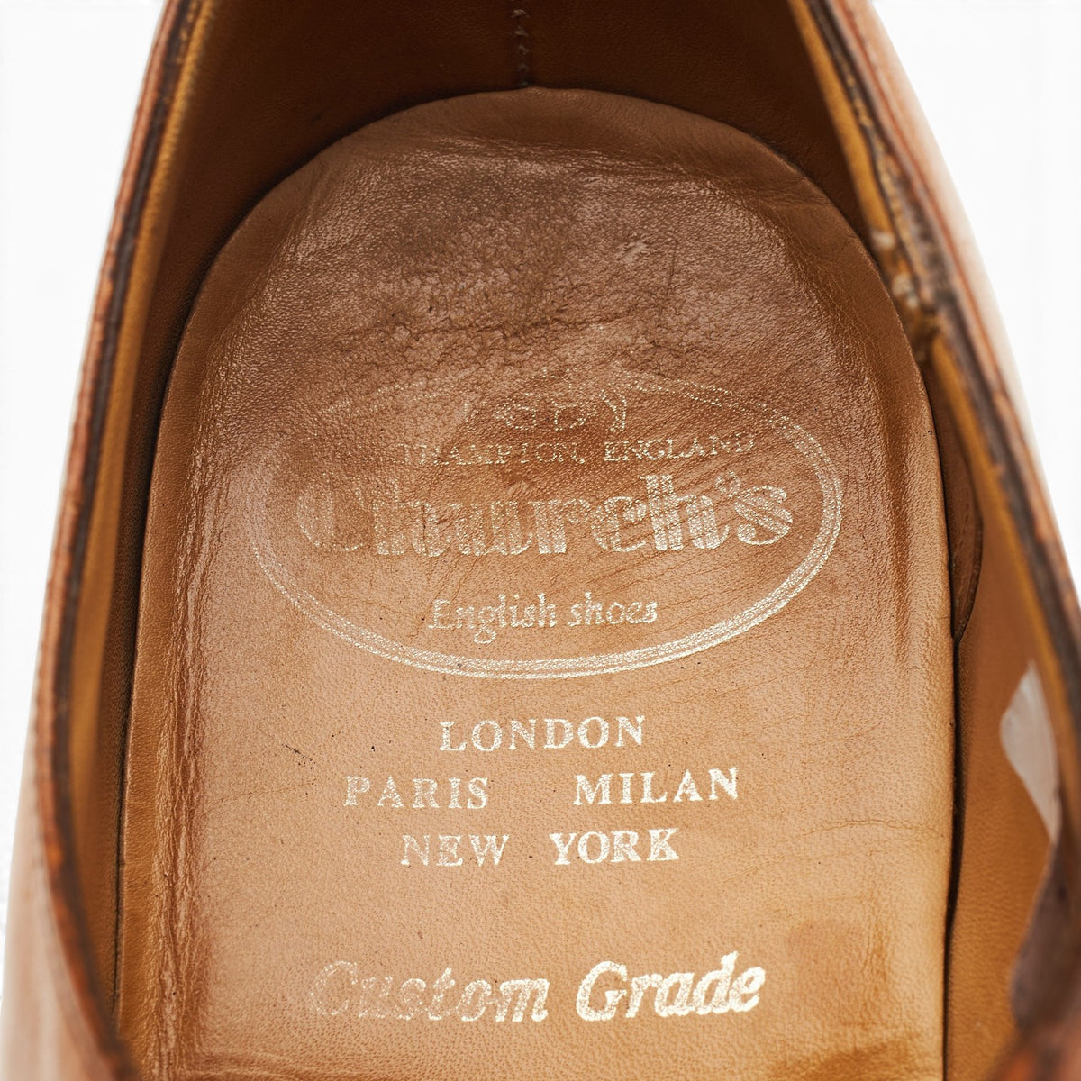 'Canberra' Tan Brown Leather Oxford UK 8 F