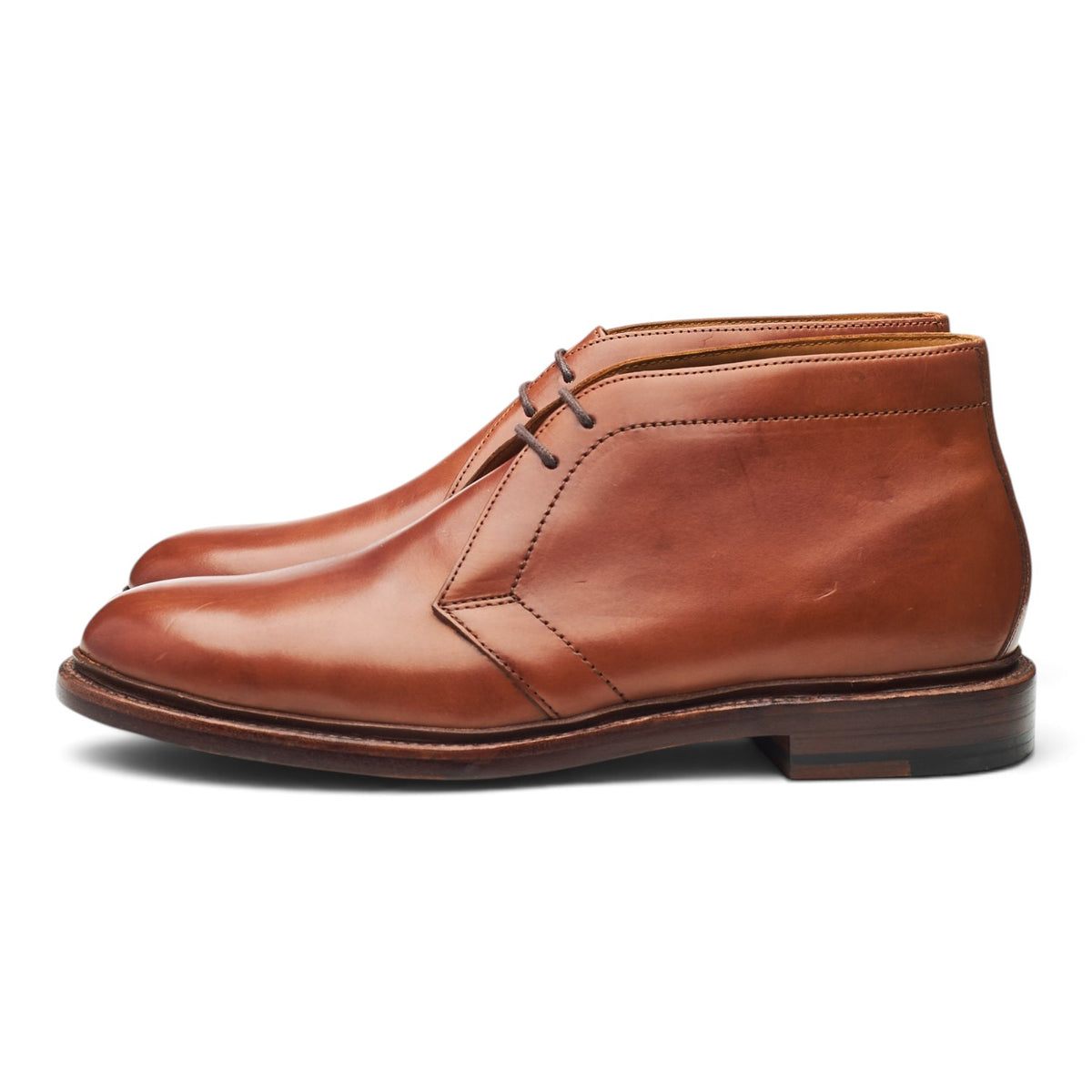 'Ludlow' Tan Brown Leather Chukka Boots UK 7 US 8 D