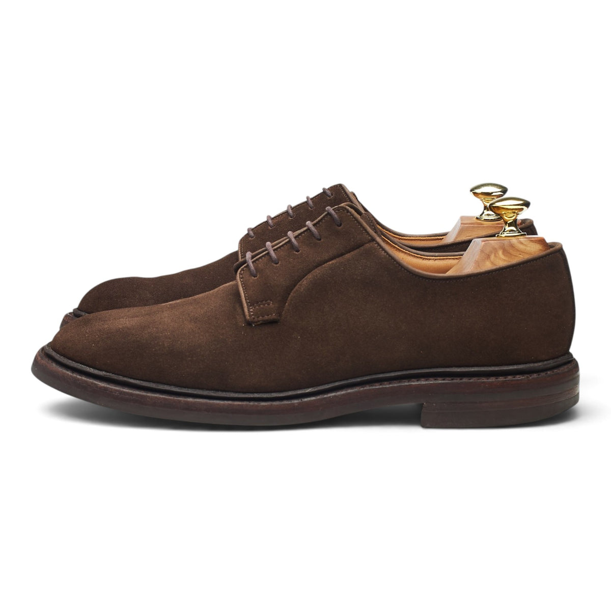 'Lanark 3' Dark Brown Suede Derby UK 7 E