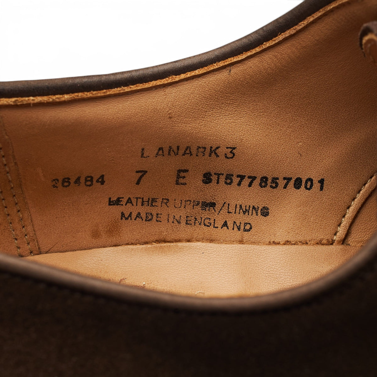 'Lanark 3' Dark Brown Suede Derby UK 7 E