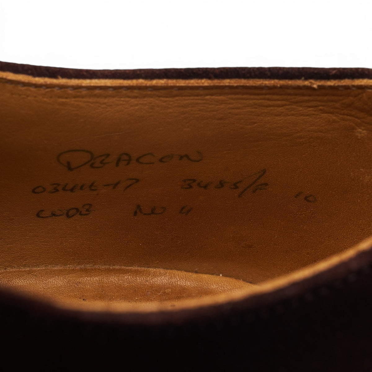 'Deacon' Burgundy Suede Derby UK 10 F