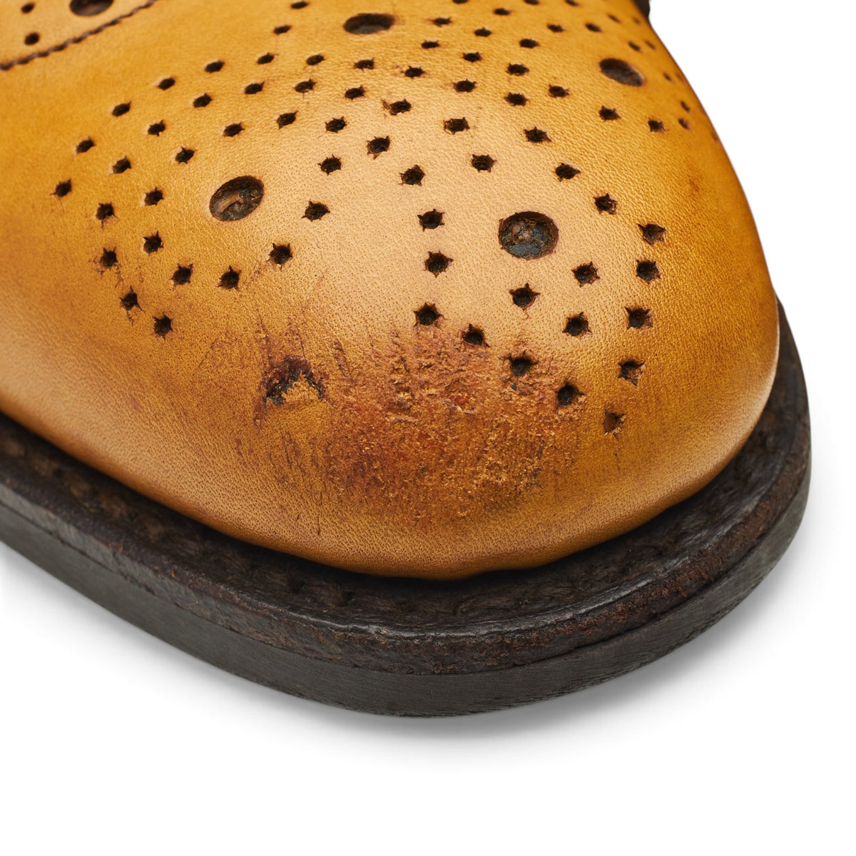 'Bovey' Tan Brown Leather Oxford Brogues UK 7.5 G