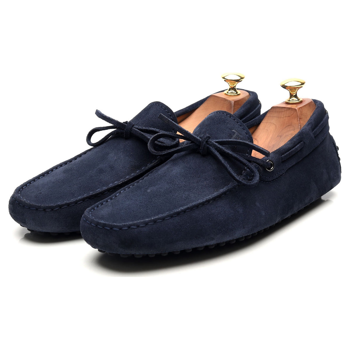 Gommino Navy Blue Suede Driving Loafers UK 9