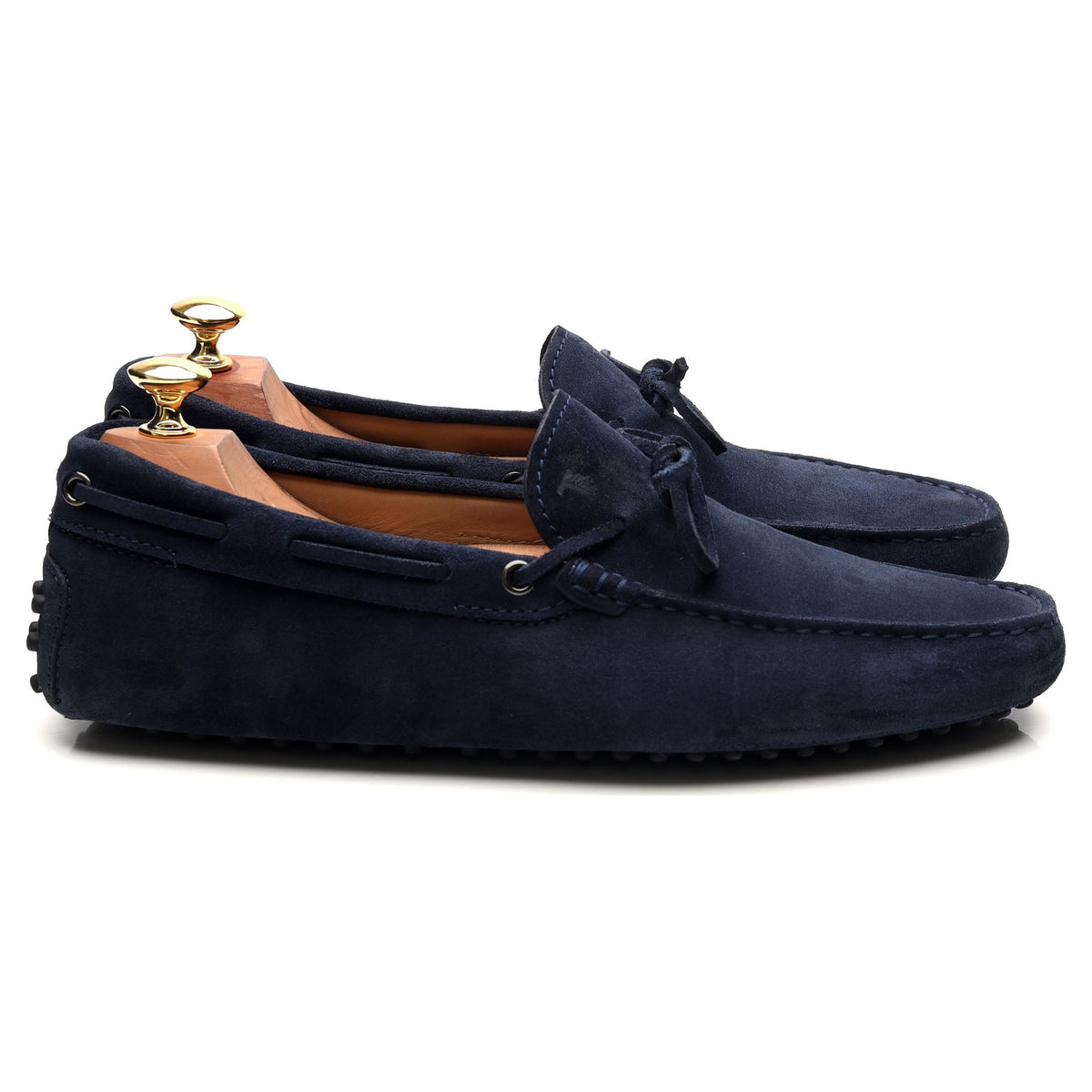 Gommino Navy Blue Suede Driving Loafers UK 9