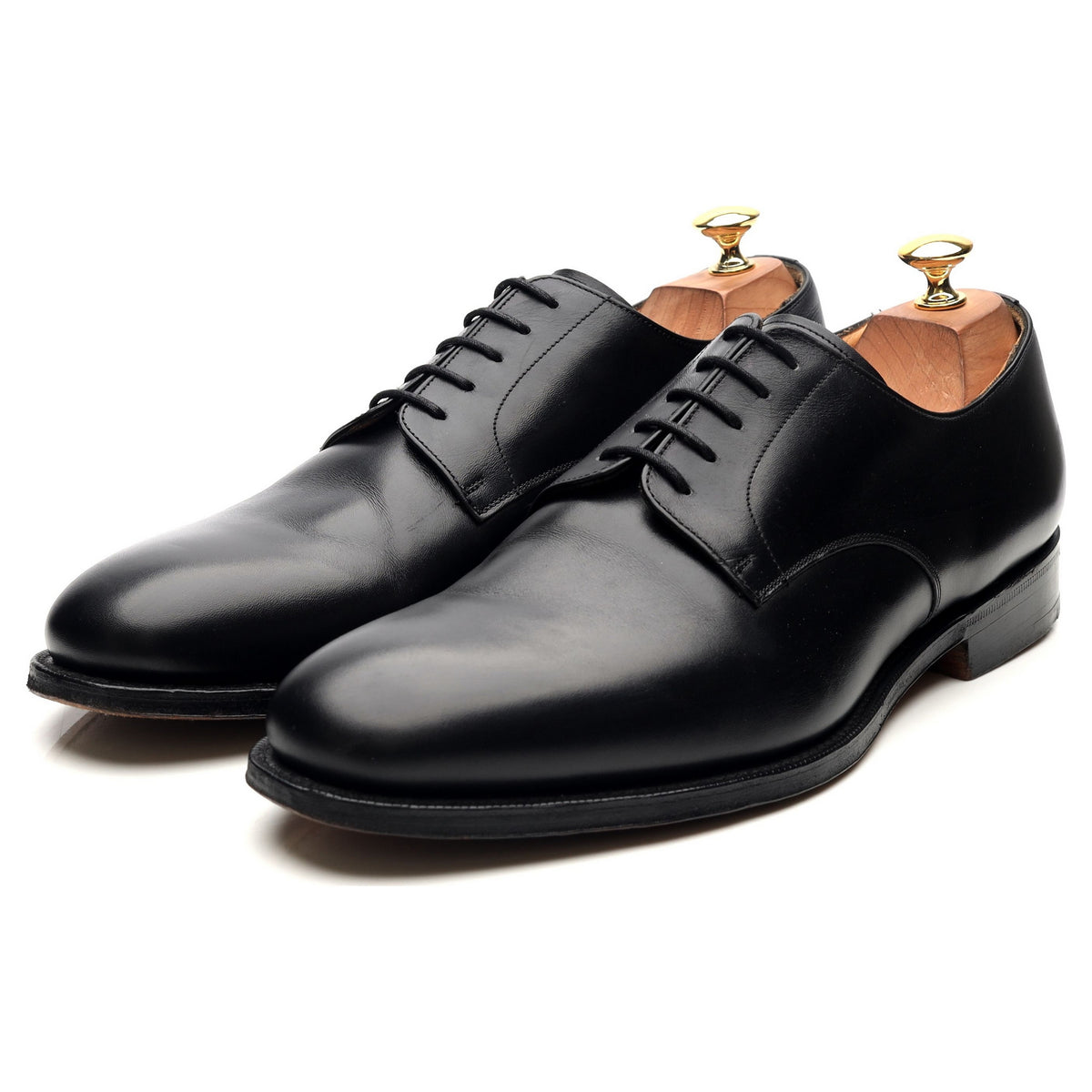 &#39;Cranfield&#39; Black Leather Derby UK 10 G