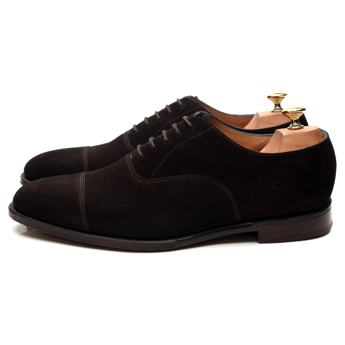 1880 &#39;Aldwych&#39; Dark Brown Suede Oxford UK 10 F