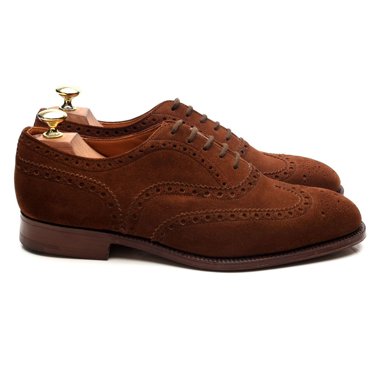 &#39;Chetwynd&#39; Snuff Brown Suede Brogues UK 7.5 G