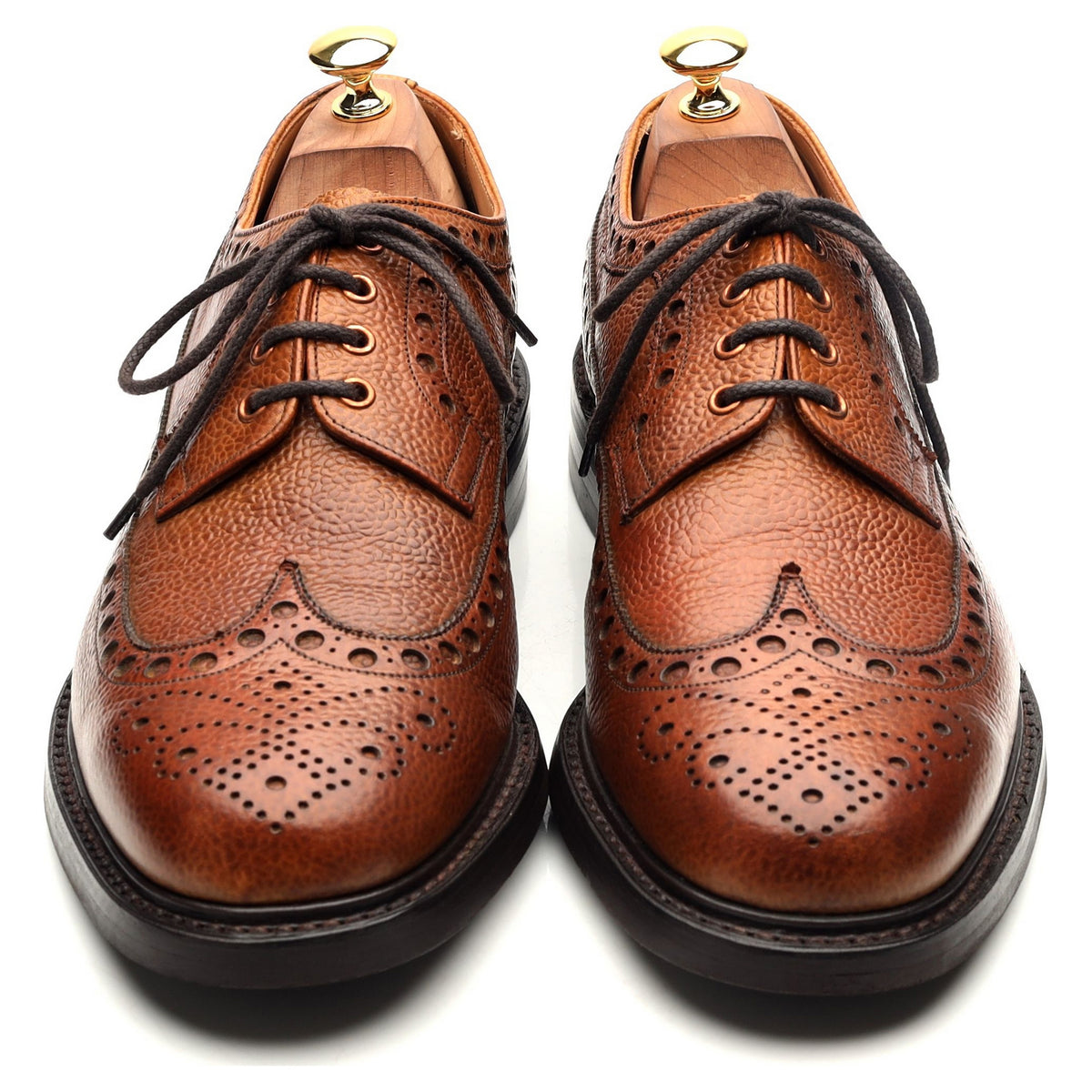 Private White V.C. &#39;Bolton&#39; Tan Brown Leather Derby Brogues UK 10 F