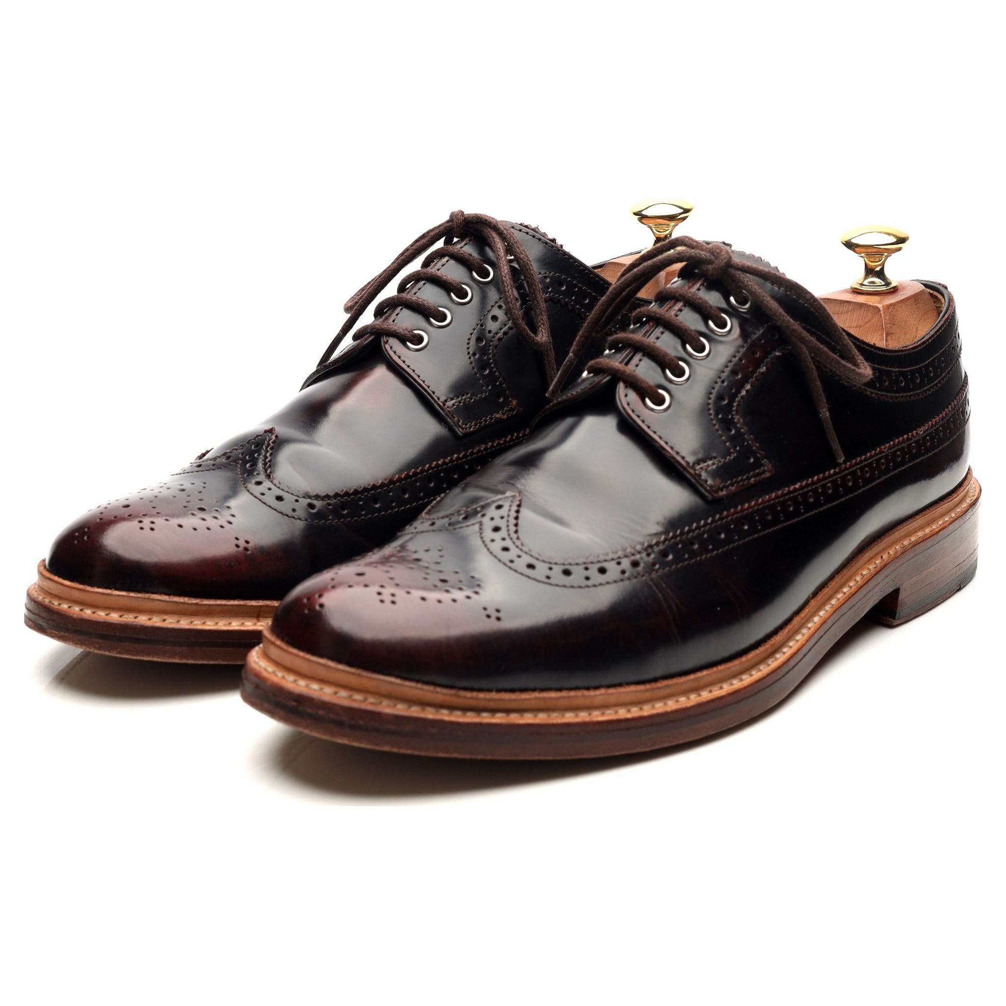 Grenson Sid Black Leather Cap Toe Derbys with Tan Welt UK Size 8G US Size 9 camden_114704_topsole_print__9  main image 3