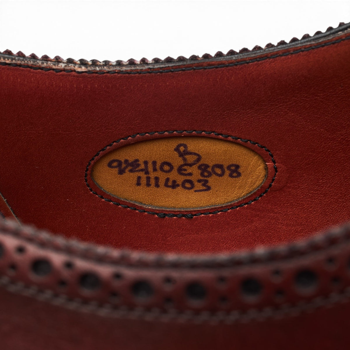 'Walcot' Burgundy Leather Oxford UK 9.5 E
