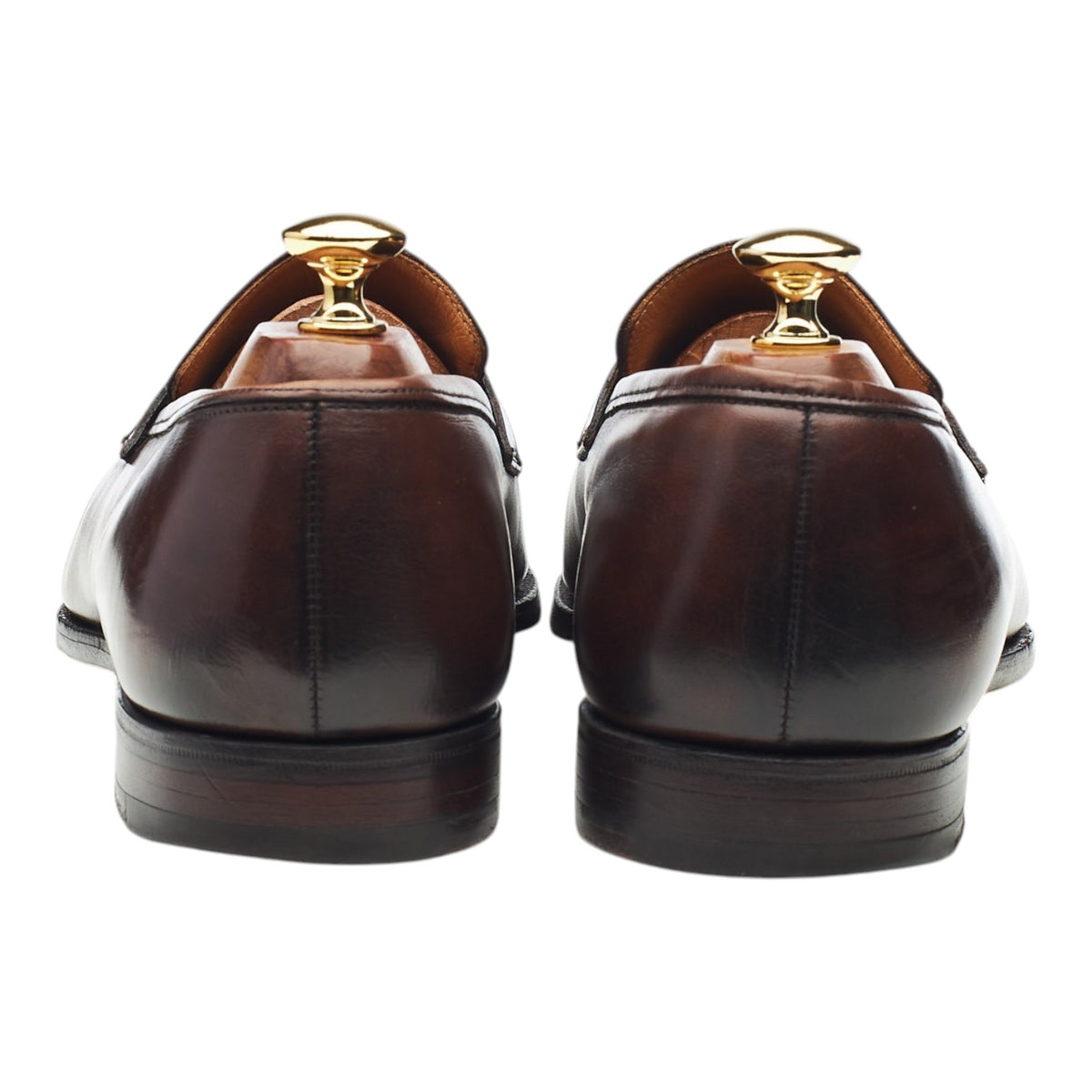 'Bury 2' Dark Brown Split Toe Leather Loafers UK 9.5 E