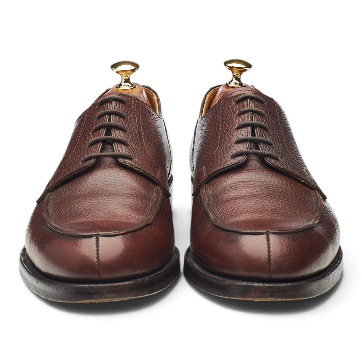 Peal & Co Dark Brown Grain Leather Split Toe Derby UK 9.5 US 10.5 D