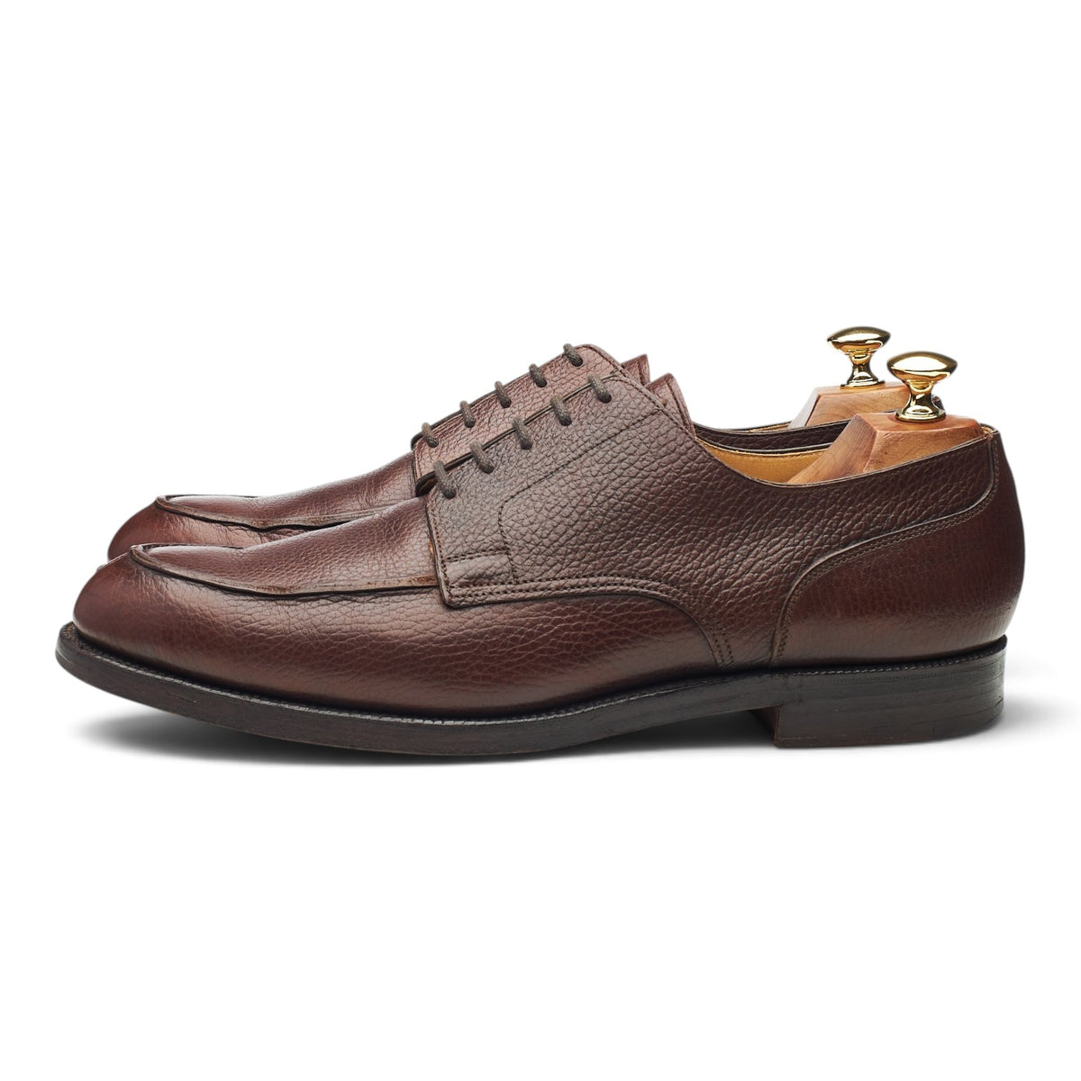 Peal & Co Dark Brown Grain Leather Split Toe Derby UK 9.5 US 10.5 D