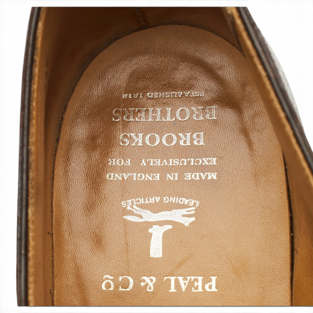 Peal & Co Dark Brown Grain Leather Split Toe Derby UK 9.5 US 10.5 D
