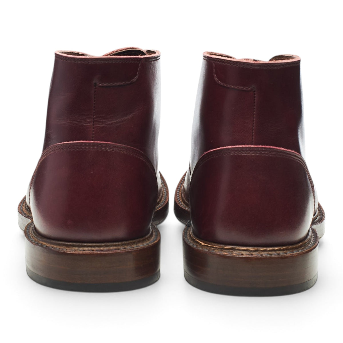 'Steadfast' Burgundy Leather Chukka Boots UK 9.5 US 10.5