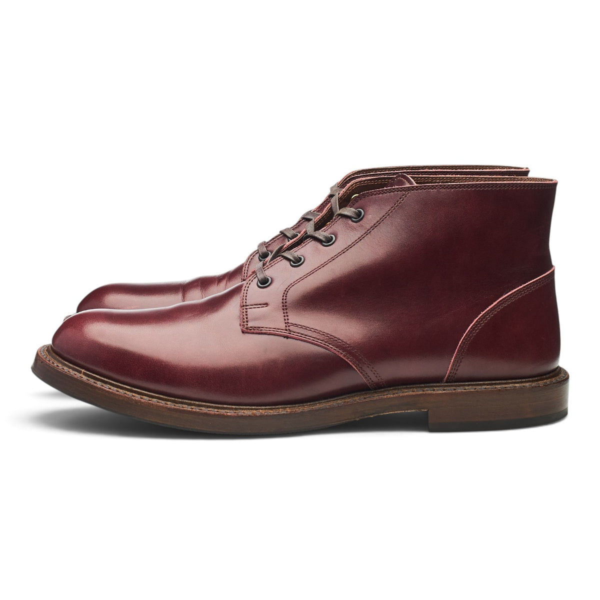'Steadfast' Burgundy Leather Chukka Boots UK 9.5 US 10.5