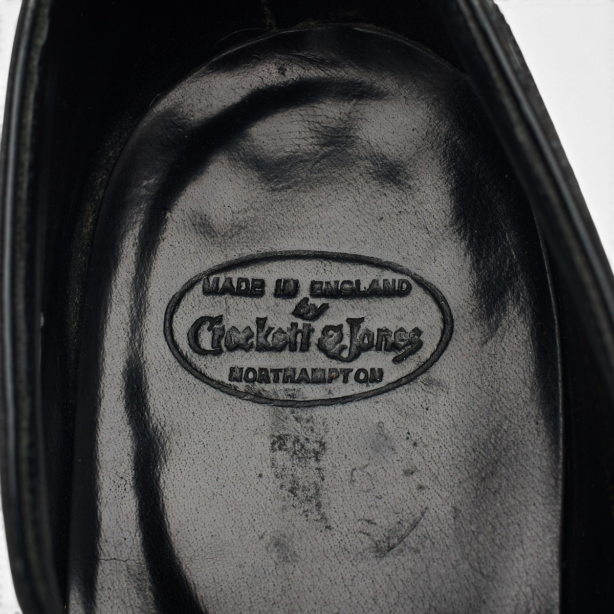 'Welbeck' Black Leather Oxford Semi Brogues UK 9 E