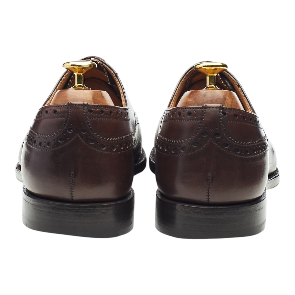 'Diplomat' Dark Brown Leather Oxford Brogues UK 8.5 F