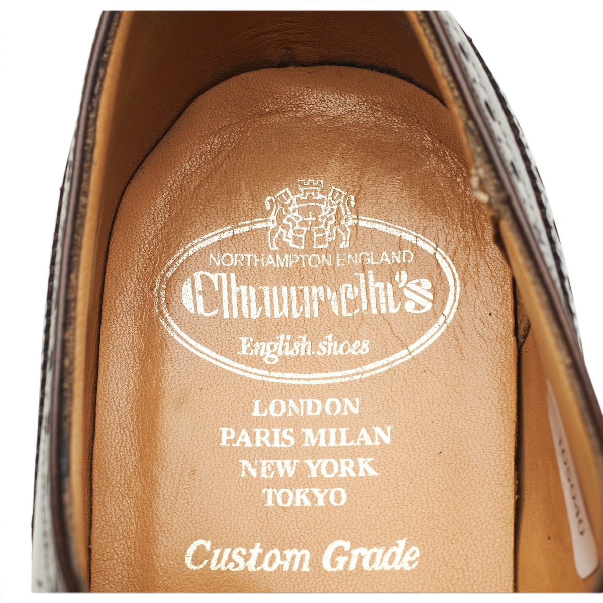 'Diplomat' Dark Brown Leather Oxford Brogues UK 8.5 F