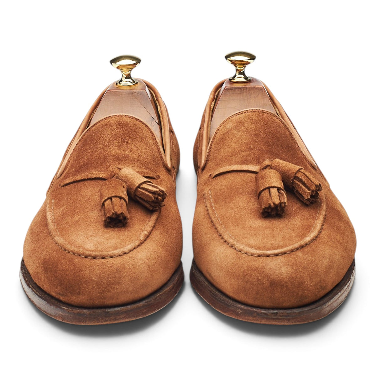 'Cavendish 2' Snuff Brown Suede Tassel Loafers UK 9 E