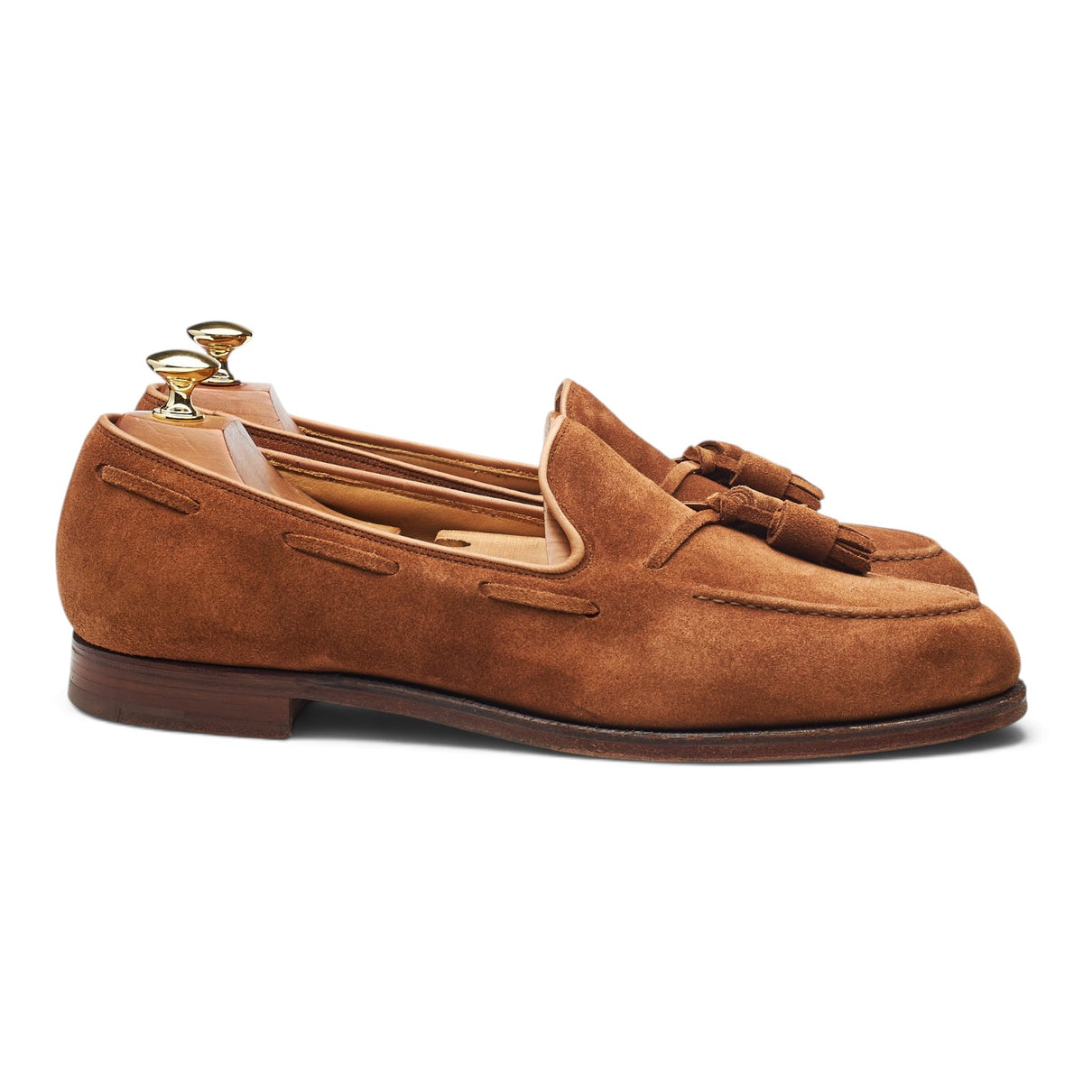 'Cavendish 2' Snuff Brown Suede Tassel Loafers UK 9 E