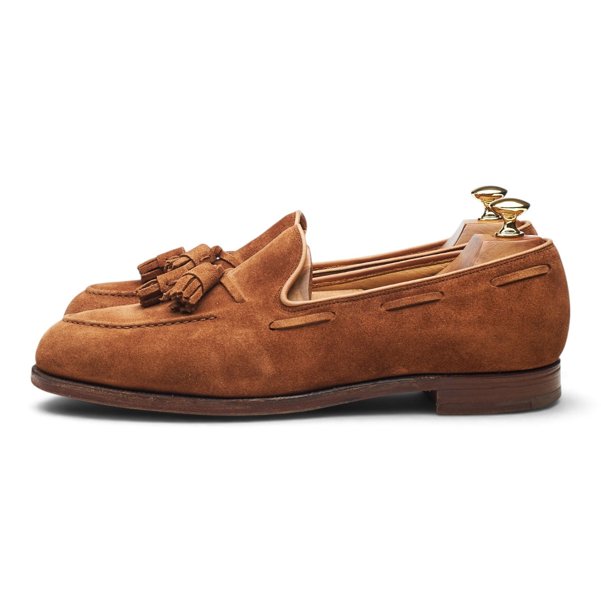 'Cavendish 2' Snuff Brown Suede Tassel Loafers UK 9 E