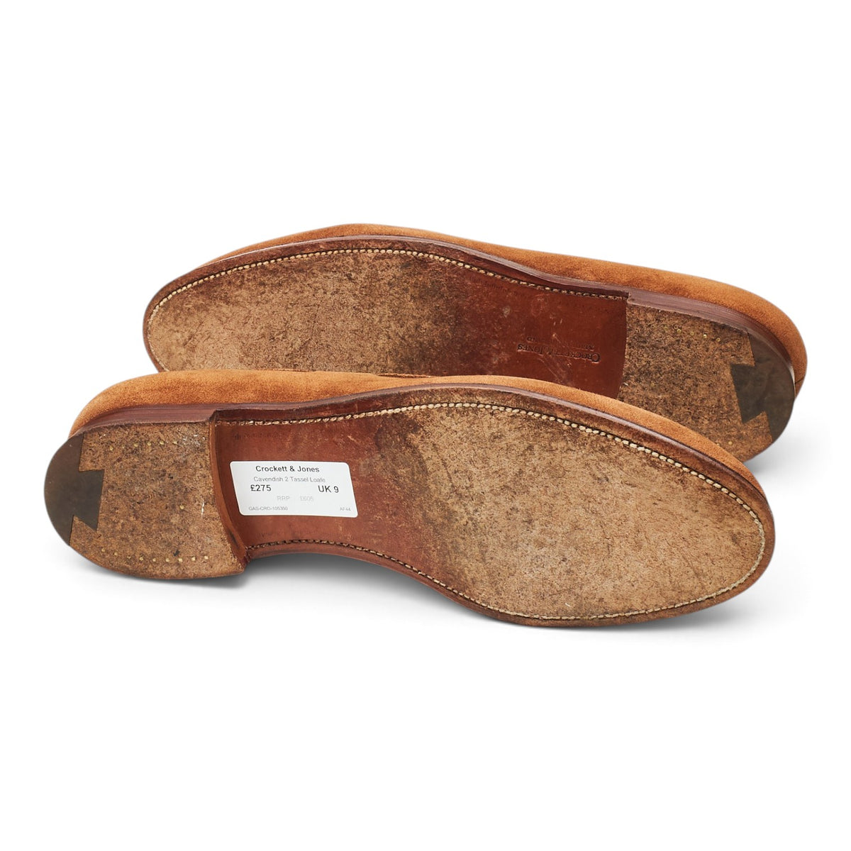 'Cavendish 2' Snuff Brown Suede Tassel Loafers UK 9 E