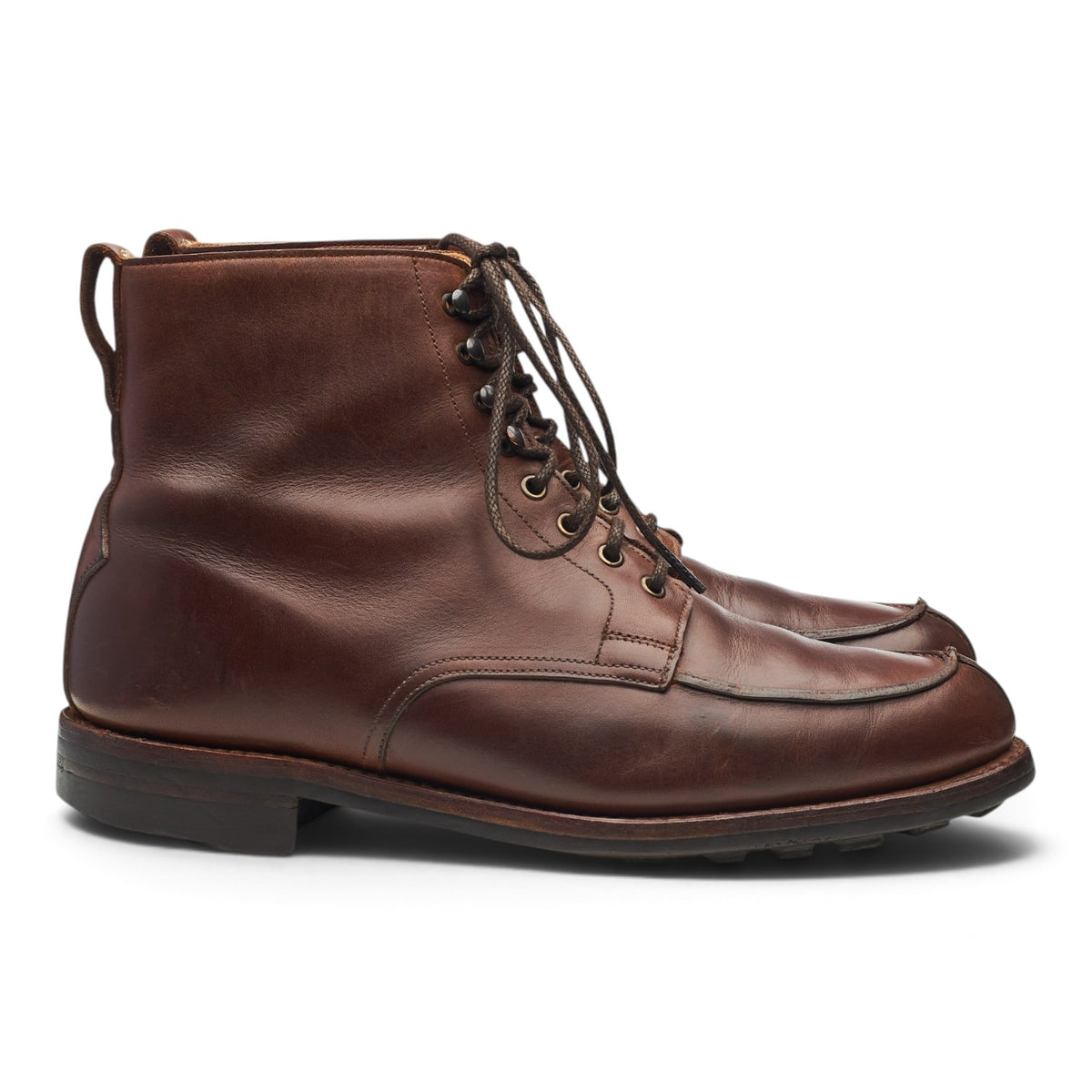 'Wicklow' Brown Leather Split Toe Boots UK 8.5 E