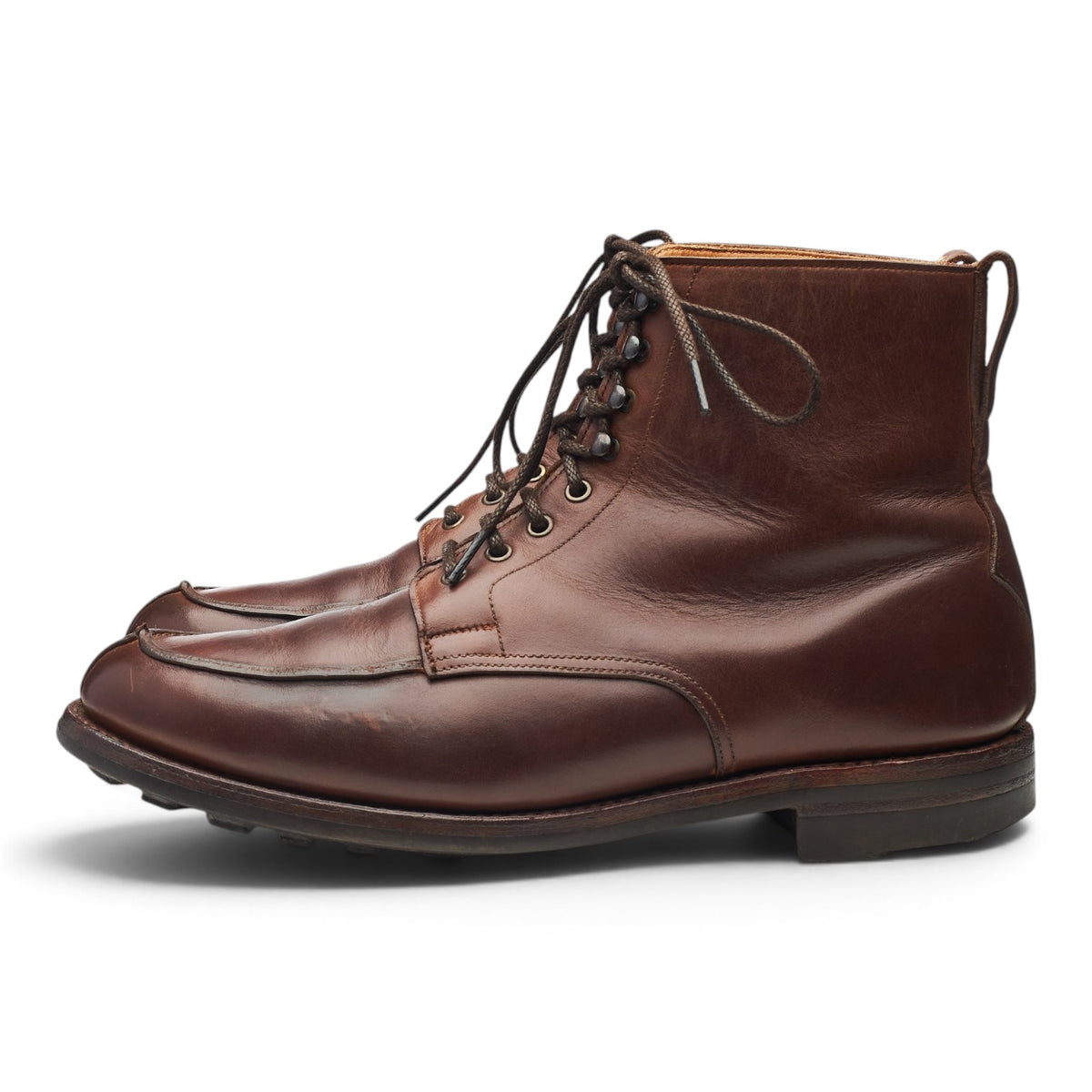 'Wicklow' Brown Leather Split Toe Boots UK 8.5 E