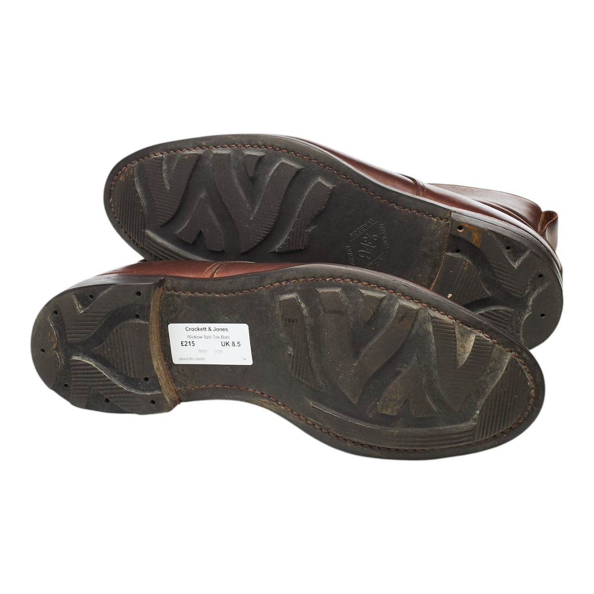 'Wicklow' Brown Leather Split Toe Boots UK 8.5 E