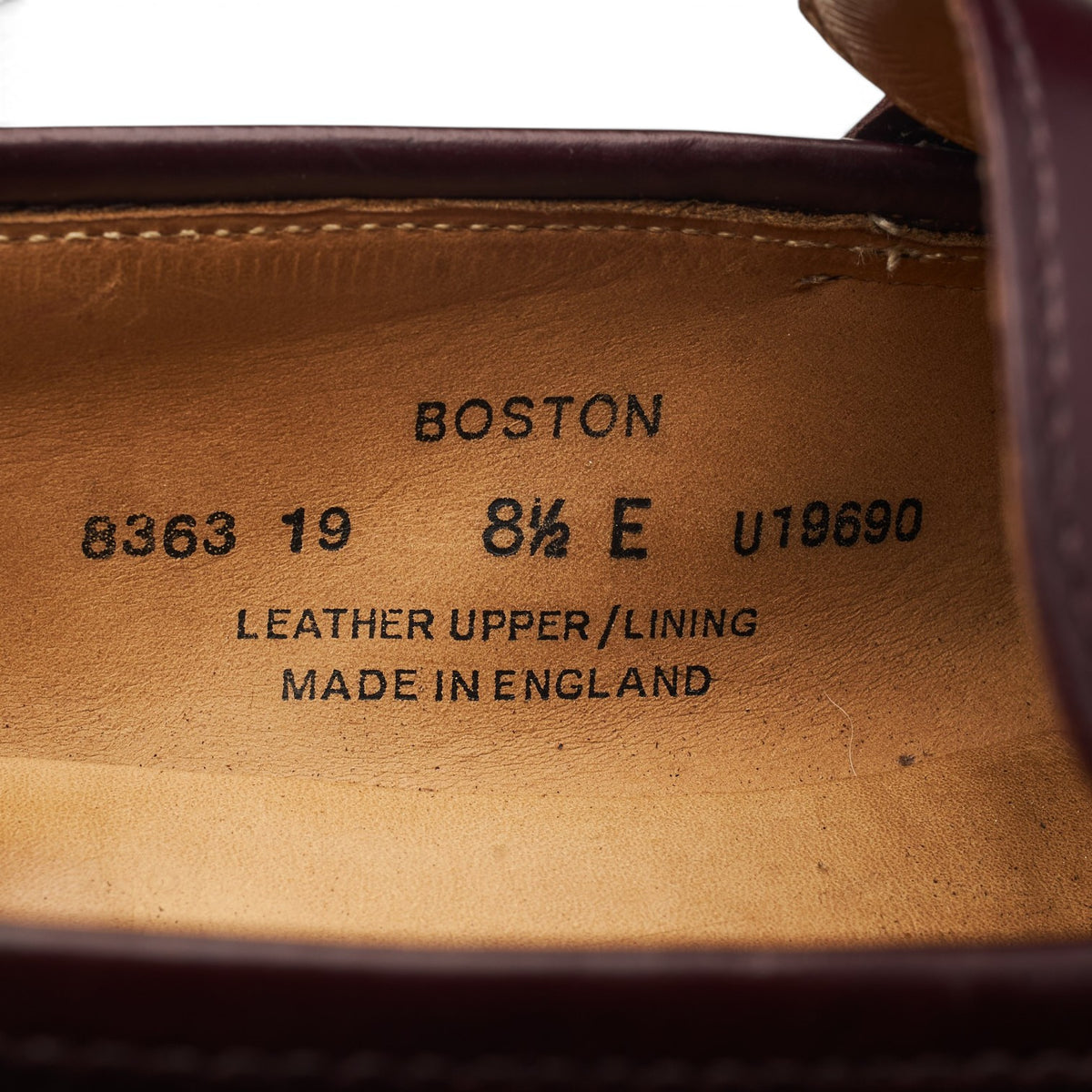 'Boston' Burgundy Leather Loafers UK 8.5 E