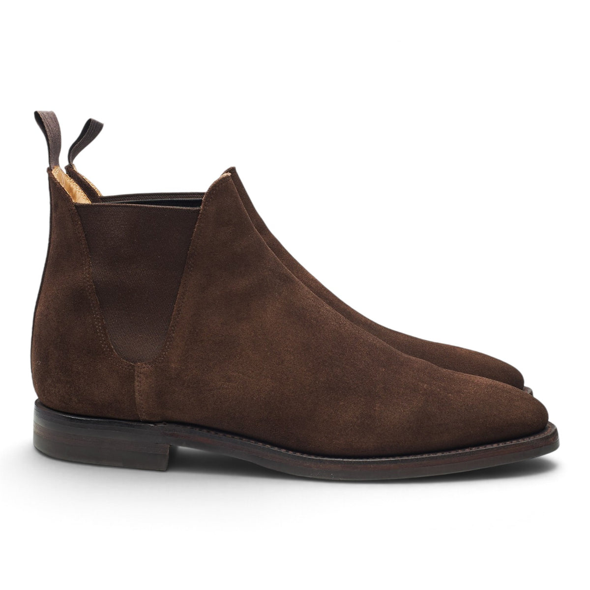 'Chelsea 8' Dark Brown Suede Chelsea Boots UK 8.5 E