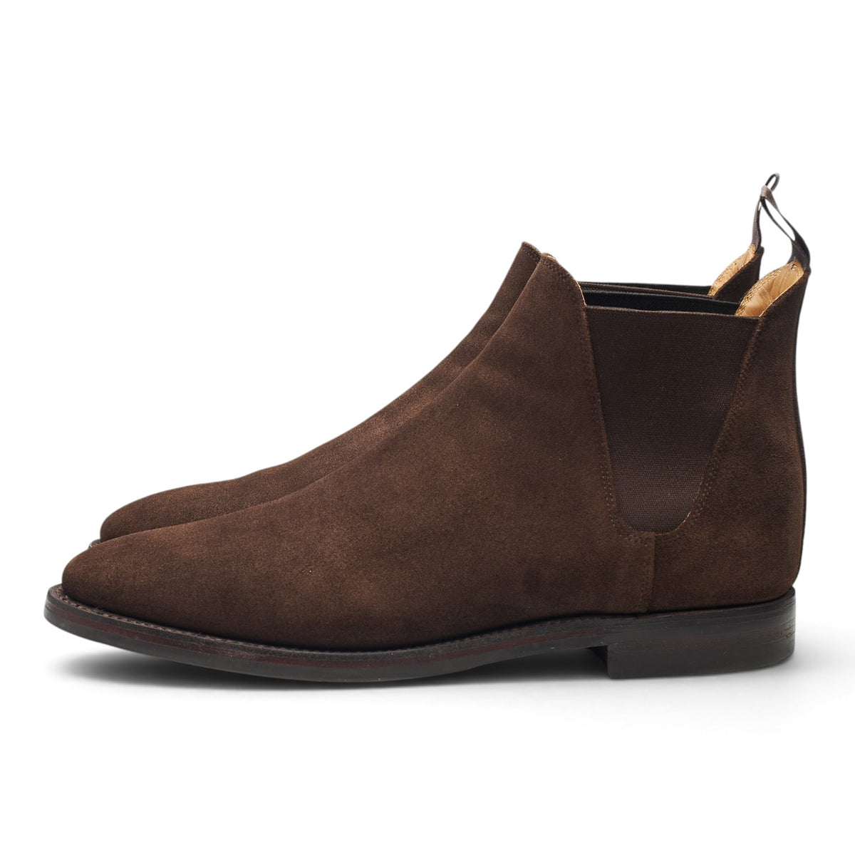 'Chelsea 8' Dark Brown Suede Chelsea Boots UK 8.5 E